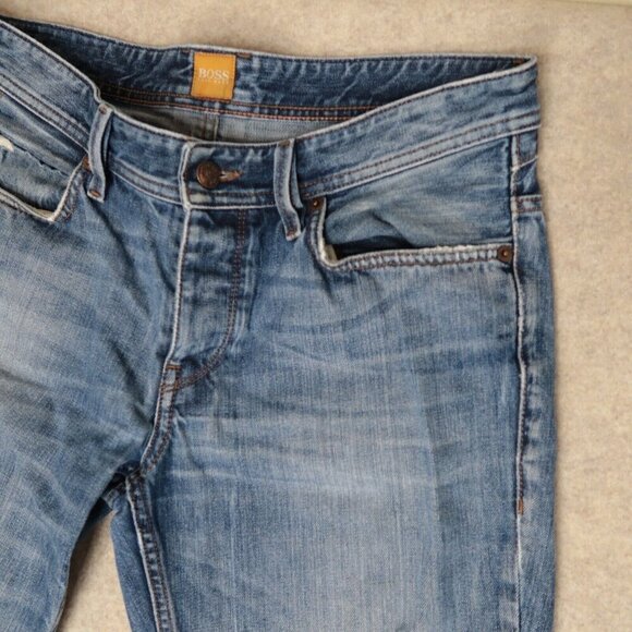 BOSS Hugo Boss Orange 63 Slim Fit Denim Jeans Distressed Men's Actual 32X33 - Picture 3 of 16